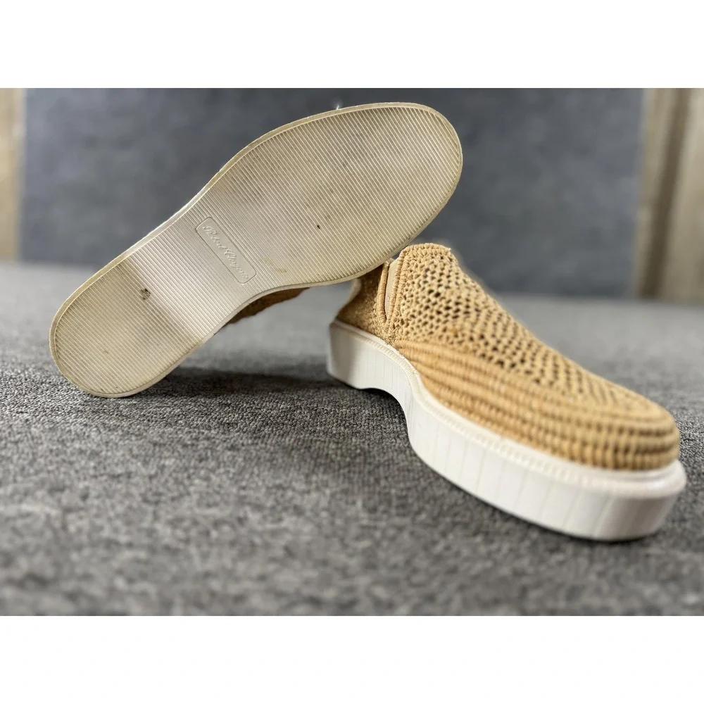 Isabel Marant Shoes Womens 7 Beige Woven Platform Slip On Raffia - Picture 9 of 14